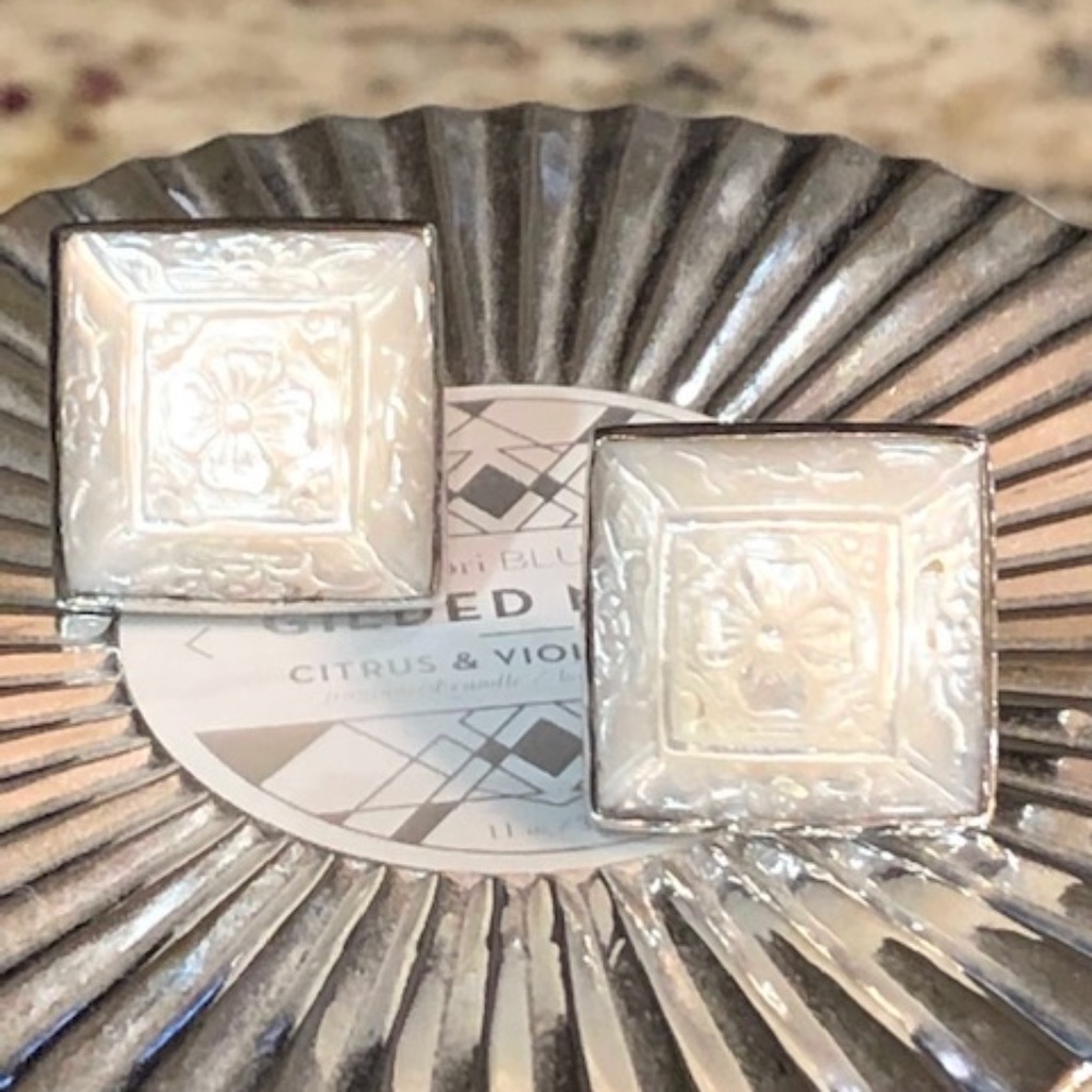Tracey Mayer Handcrafted & Hand-Carved Mother of Pearl Cuff Links